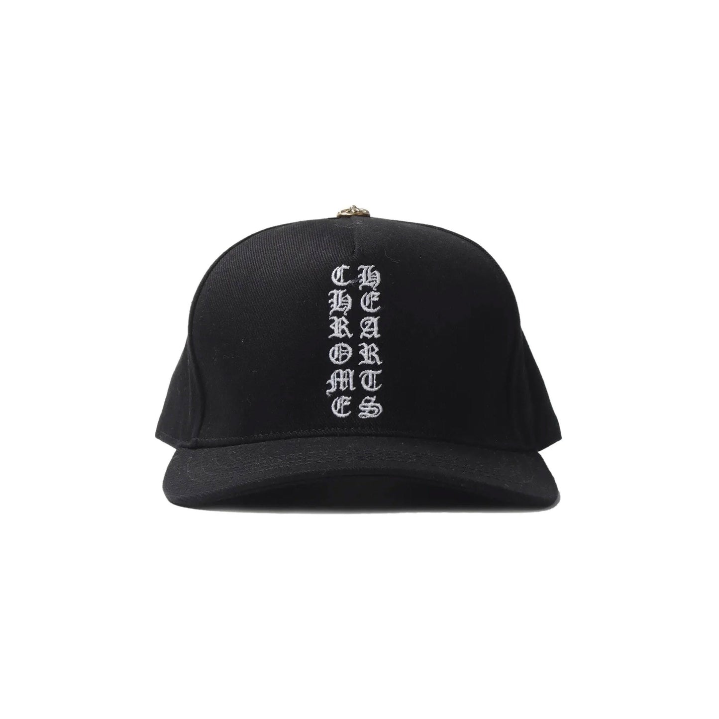 Chrome Hearts Black Denim Baseball Cap Vertical One Size