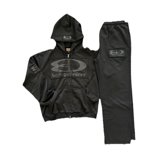 Bottega Desires Black Tech Sweatsuit Set