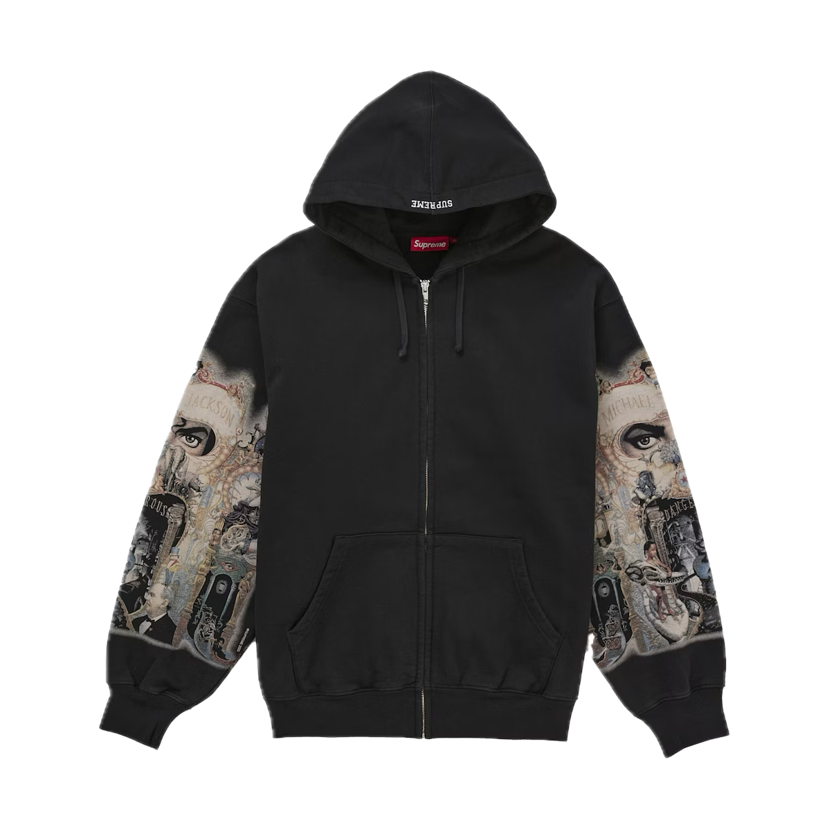 Supreme Michael Jackson Dangerous Zip Up Hooded Sweatshirt Black
