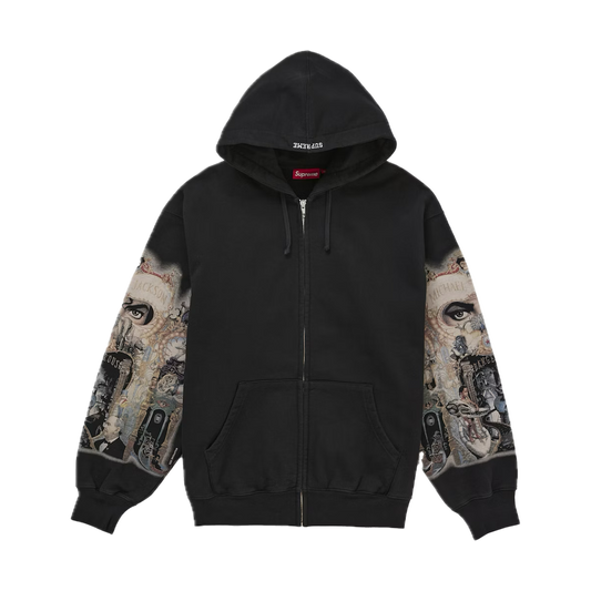 Supreme Michael Jackson Dangerous Zip Up Hooded Sweatshirt Black