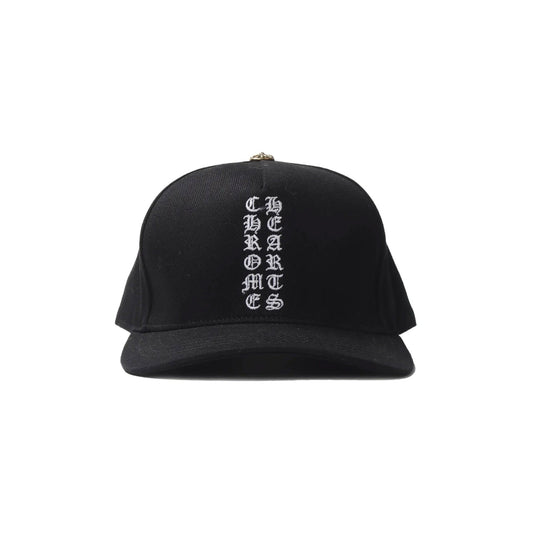 Chrome Hearts Black Denim Baseball Cap Vertical One Size